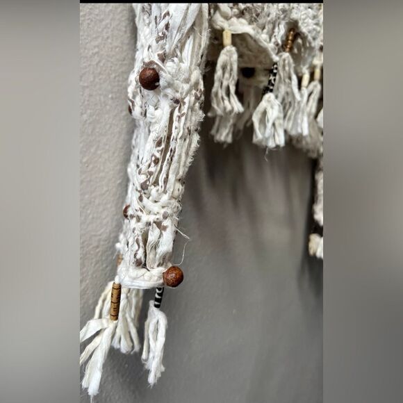 MOHÍTO ITALY MACRAMÉ OPEN KNIT OPEN FRONT SWEATER SIZE L - Picture 4 of 8